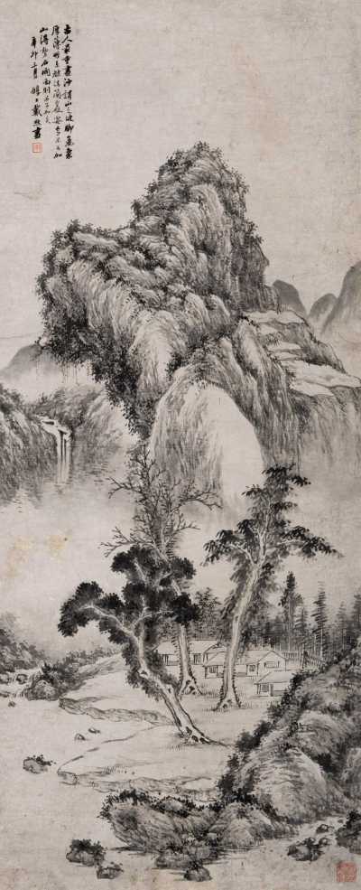 戴熙 辛卯（1831年）作 山水 立轴